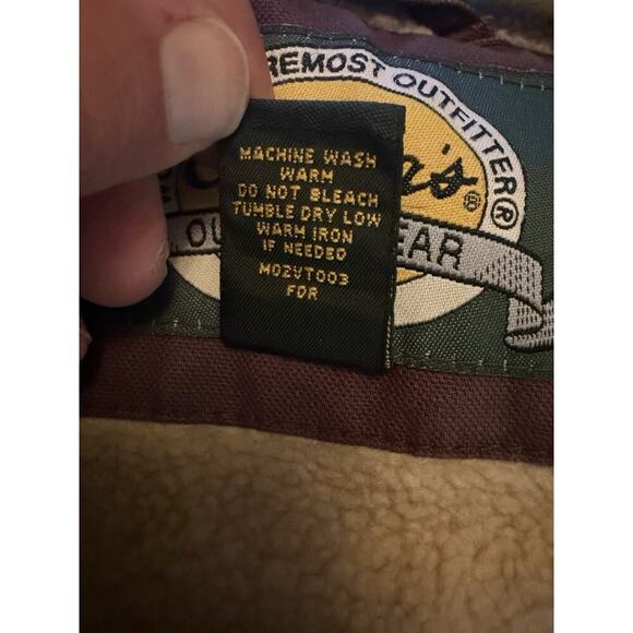 Cabela’s Outdoor Gear Brown Sherpa Lined Cotton Canvas Vest Men’s 2XL - Picture 6 of 6